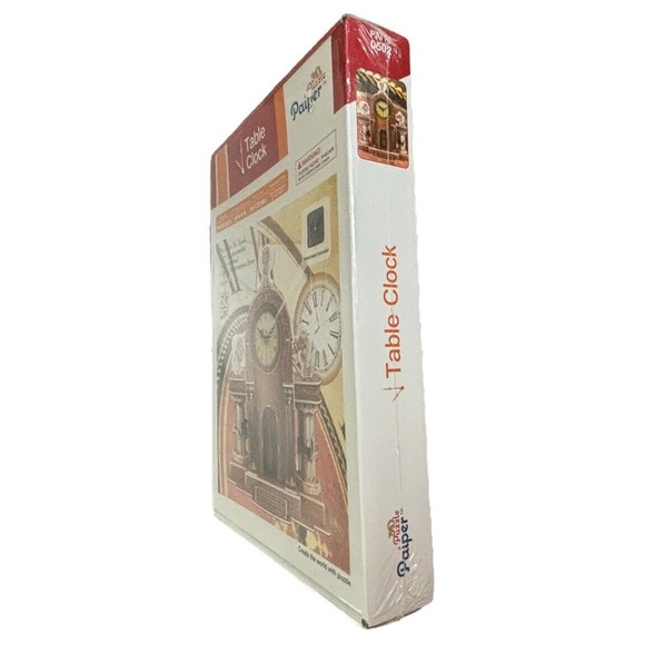 NIP PAIPER 3D PUZZLE TABLE CLOCK 60 PCS FOR AGES 7 AND UP 8.9''X4.8''X9.8' - Picture 4 of 5